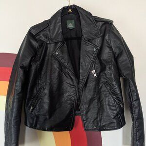 Wild Fable Women's Black Faux Leather jacket